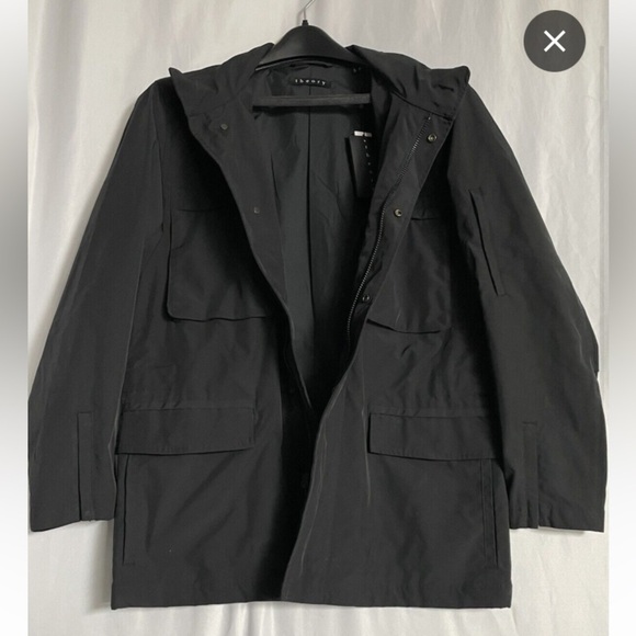 Theory Black Compactable Parka Winter Jacket EUC Size - Small - Picture 2 of 8